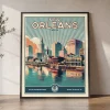 New Orleans Travel Poster — Vintage Wall Art Print | ArtPrintsVicky