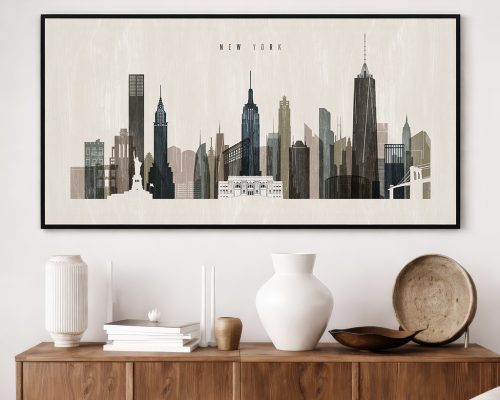 Alternative view of NYC Skyline Wall Art Panoramic Print Poster