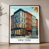 New York Soho Travel Poster — Manhattan Wall Art | ArtPrintsVicky