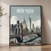 New York Travel Poster Wall Art Print | ArtPrintsVicky
