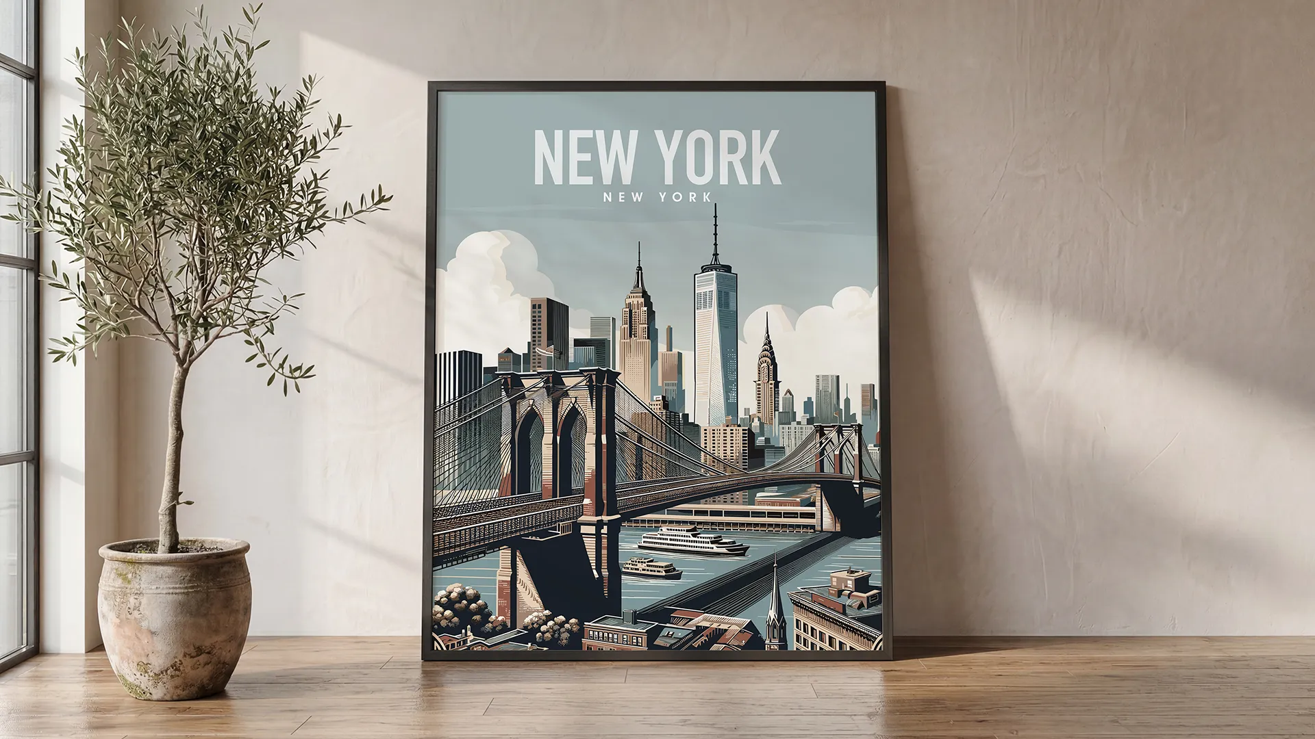 New York Travel Poster Wall Art Print | ArtPrintsVicky