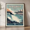 Niagara Falls Travel Poster – Retro Inspired Print | ArtPrintsVicky