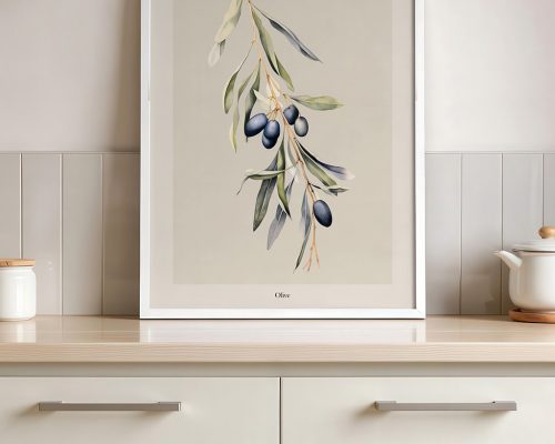 Alternative view of Olive Branch Print, Herb Illustration Wall Art