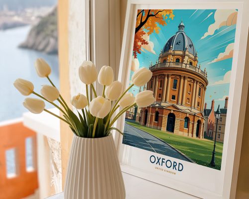 Alternative view of Oxford Travel Poster Vintage England Wall Art Print