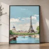 Paris Classic Cityscape Travel Wall Art Prints | ArtPrintsVicky
