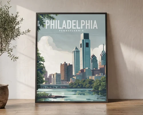 Philadelphia Travel Poster — Wall Art Print 1 | ArtPrintsVicky