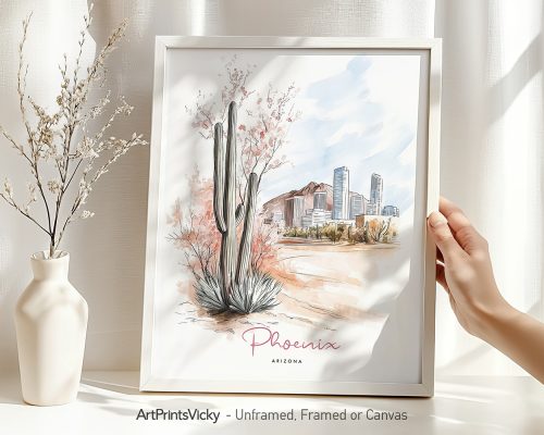 Alternative view of Phoenix Drawing Watercolor Wall Art Print