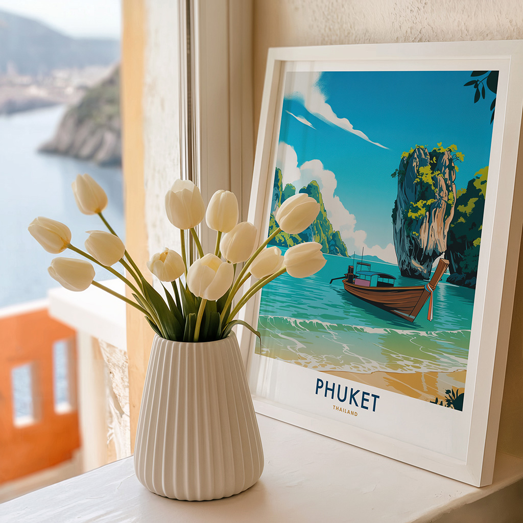 Phuket Travel Poster Vintage Thailand Wall Art - Image 2