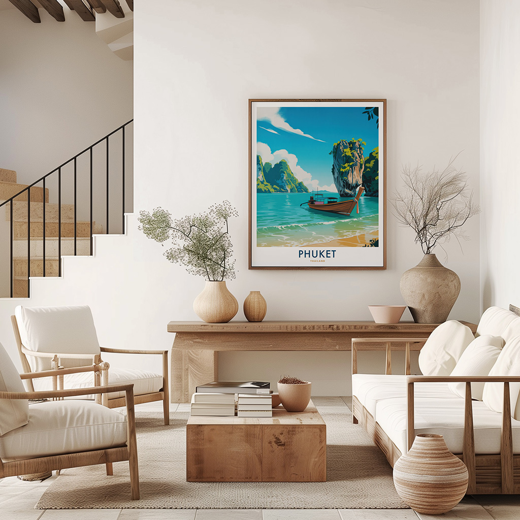 Phuket Travel Poster Vintage Thailand Wall Art - Image 3