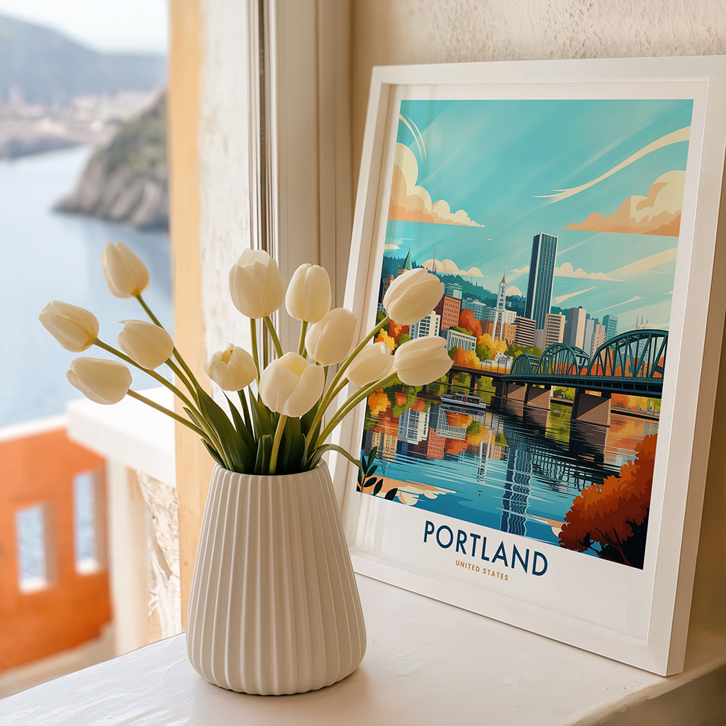 Portland Travel Poster Vintage Oregon Wall Art Print - Image 2
