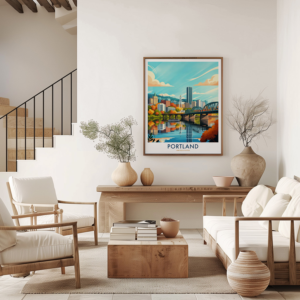 Portland Travel Poster Vintage Oregon Wall Art Print - Image 3