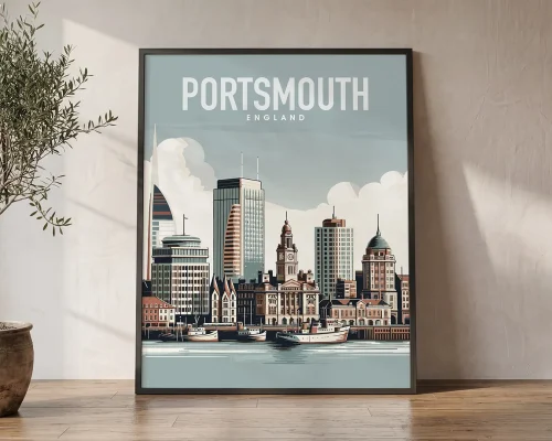 Portsmouth Pride Illustrated Travel Print | ArtPrintsVicky