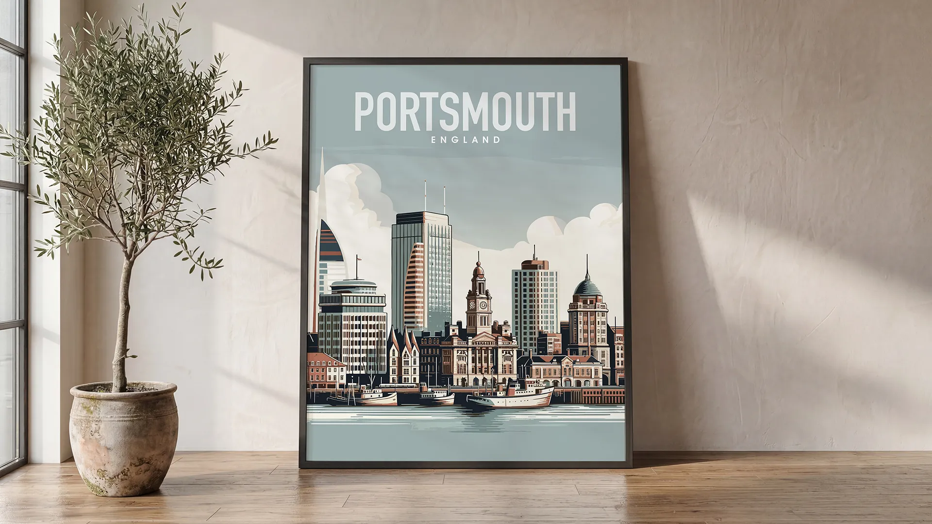 Portsmouth Pride Illustrated Travel Print | ArtPrintsVicky
