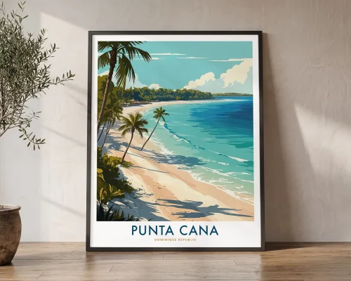 Punta Cana Travel Print – Caribbean Poster | ArtPrintsVicky