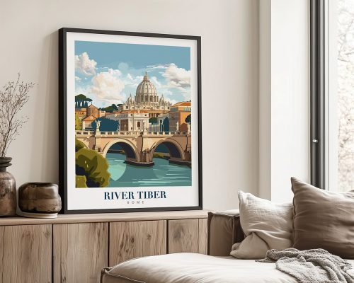 Rome River Tiber Travel Poster 2nd photo by ArtPrintsVicky