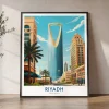 Riyadh Skyline Travel Poster – Cityscape Print | ArtPrintsVicky