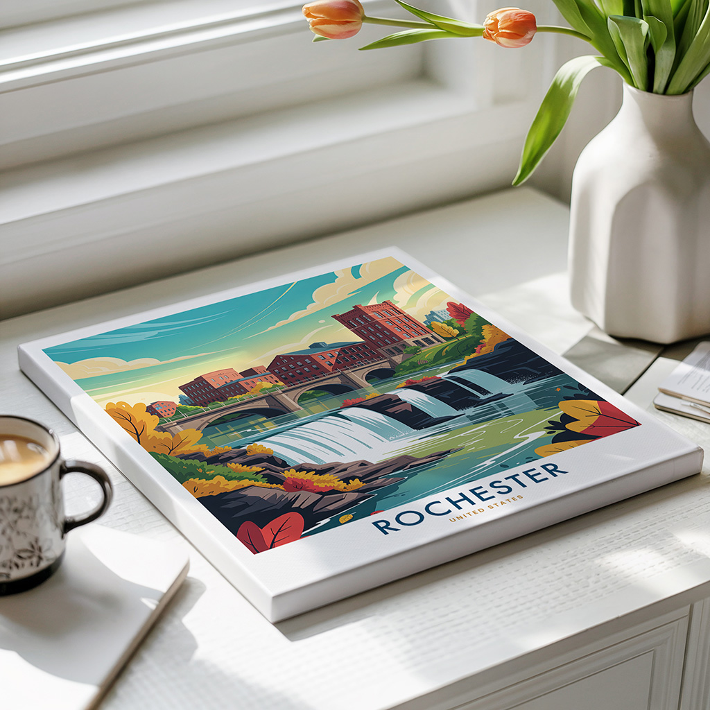 Rochester NY Travel Print - Cityscape Poster - Image 4