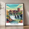 Rochester Ny Travel Print – Cityscape Poster | ArtPrintsVicky
