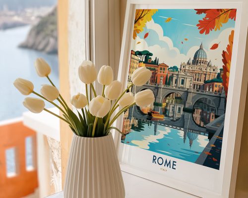 Alternative view of Rome Travel Poster - Italy Wall Art Print