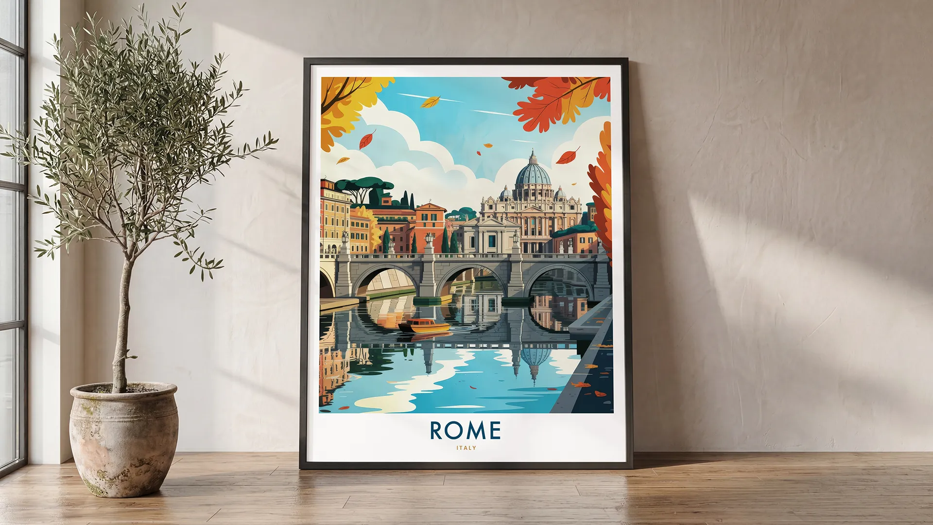 Rome Travel Poster – Italy Wall Art Print | ArtPrintsVicky