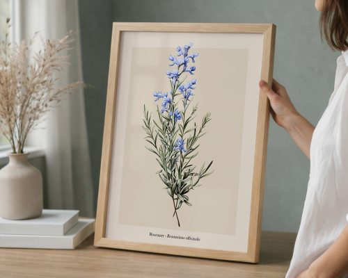 Rosemary Print, Botanical Illustration Wall Art