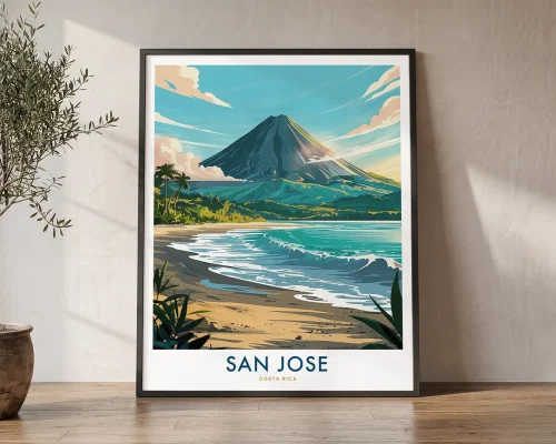 San Jose Travel Poster – Costa Rica Art Print | ArtPrintsVicky