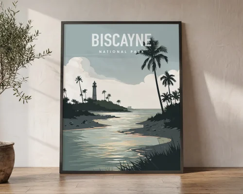South Florida Jewel Biscaynes Park Poster | ArtPrintsVicky