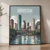 Space City Serenity Houston Poster | ArtPrintsVicky