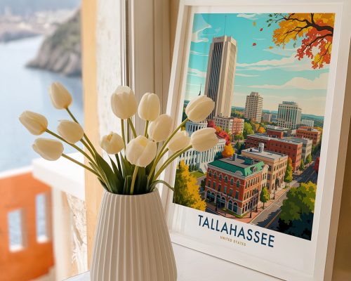 Alternative view of Tallahassee Skyline Travel Poster