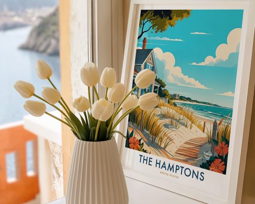 Alternative view of The Hamptons Coastal Art Print