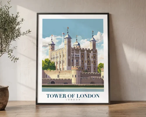 The Tower of London Traditional Travel Print | ArtPrintsVicky