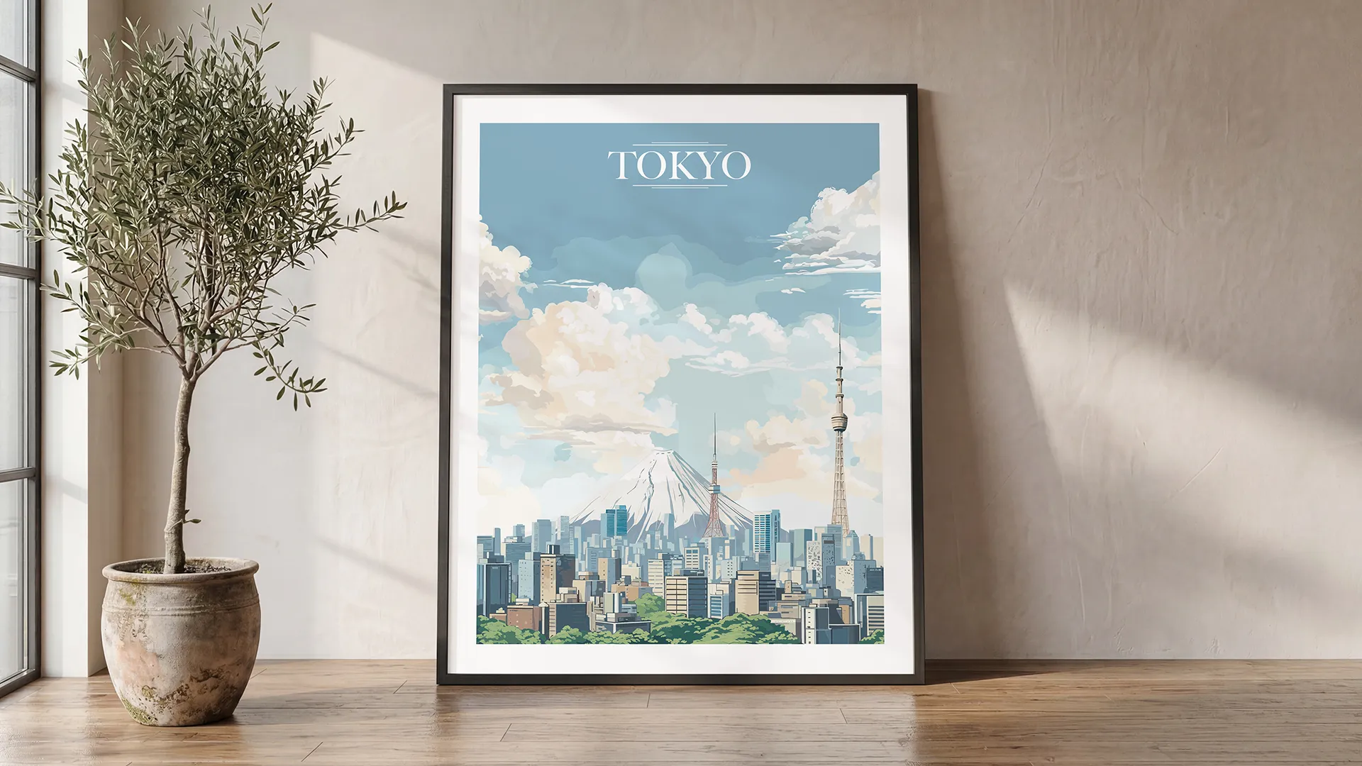 Tokyo Skyline Wall Art Print — City Poster | ArtPrintsVicky