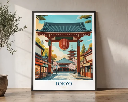 Tokyo Travel Poster — Vintage Wall Art Print 1 | ArtPrintsVicky
