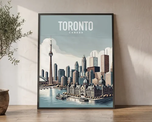 Toronto Travel Poster — Vintage Wall Art Print 1 | ArtPrintsVicky