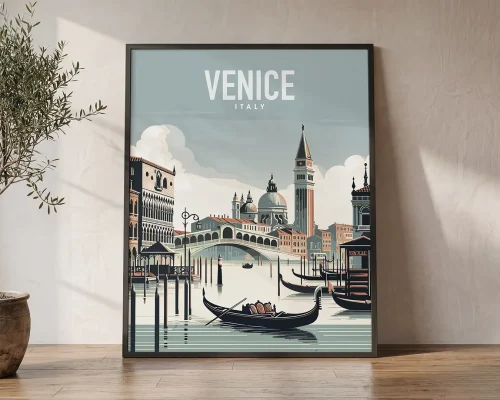Venice Travel Poster Wall Art Print | ArtPrintsVicky