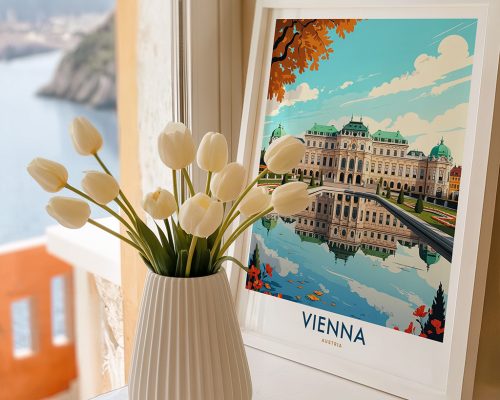 Alternative view of Vienna Travel Poster Vintage Austria Wall Art Print