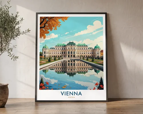 Vienna Travel Poster — Vintage Austria Wall Art Print | ArtPrintsVicky