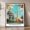 Washington Dc Travel Poster — Vintage Wall Art | ArtPrintsVicky