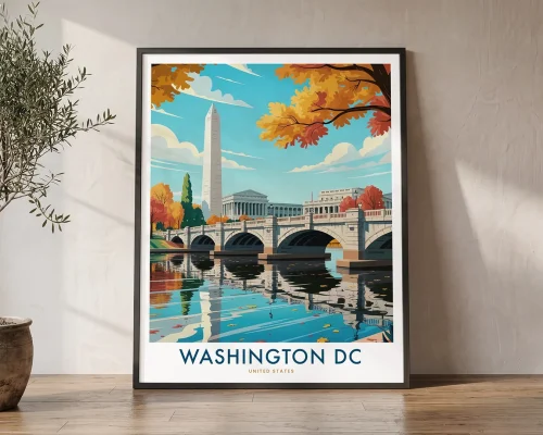 Washington Dc Travel Poster — Wall Art Print | ArtPrintsVicky