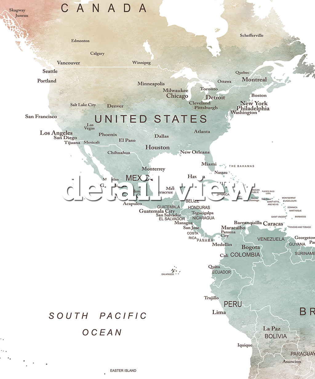 World Map Wall Art Print, Panoramic Poster - Image 6