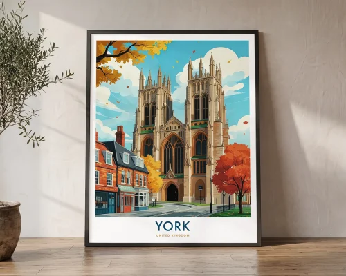 York England Art Print – Yorkshire Travel Poster | ArtPrintsVicky