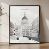 Atlanta Minimalist Wall Art Print — Skyline Poster | ArtPrintsVicky