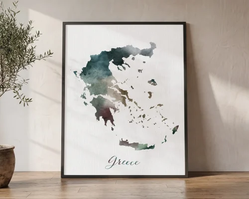 Cradle of Civilization Greece Map Poster | ArtPrintsVicky