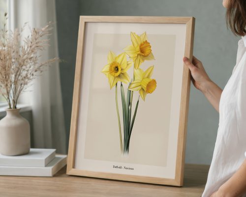 Daffodil Print Narcissus Botanical Illustration