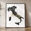 Italian Elegance Black and White Map Poster | ArtPrintsVicky