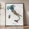 La Dolce Vita Tapestry Italy Map Poster | ArtPrintsVicky