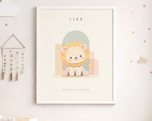 Alternative view of Lion Nursery Print, Safari Wall Art Decor