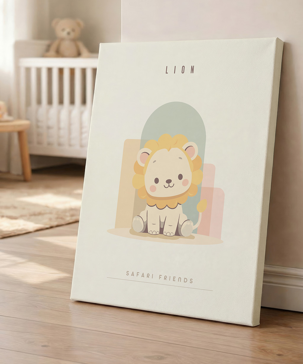 Lion Nursery Print, Safari Wall Art Decor - Image 4