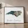 North Carolina Beauty Watercolor Map Poster | ArtPrintsVicky
