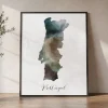 Portuguese Charm Watercolor Map Art Print | ArtPrintsVicky